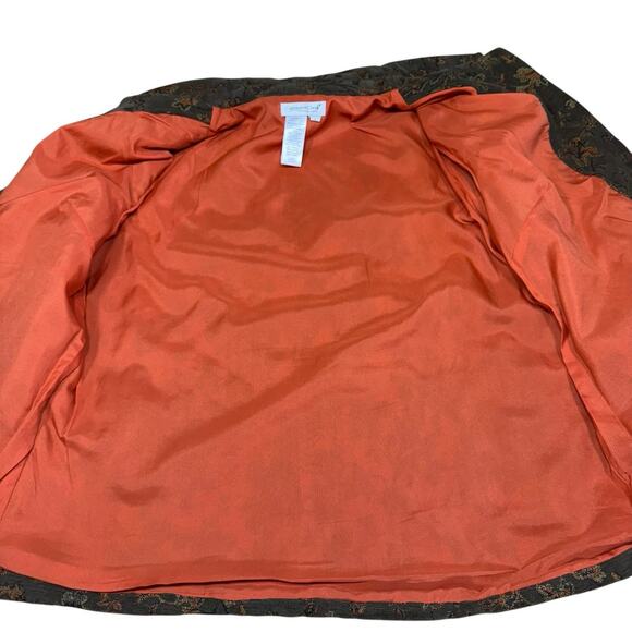 Coldwater Creek Jacket Women's Tapestry Sz Large Brown Embroidered Grandmacore - Picture 10 of 11